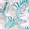 Light Pink and Green Leaves Wallpaper