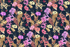 Brightly Pink and Yellow Flowers Wallpaper
