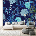 Blue Floral Wallpaper