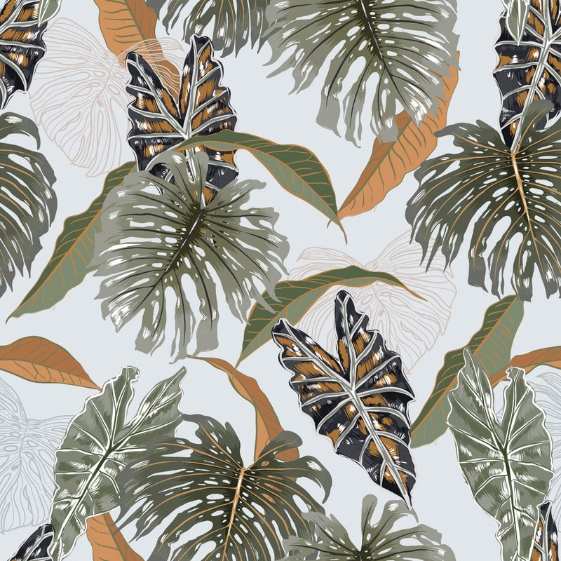 Light Wallpaper with Plant's Flowers