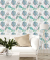 Protea and Geometrical Pattern Wallpaper