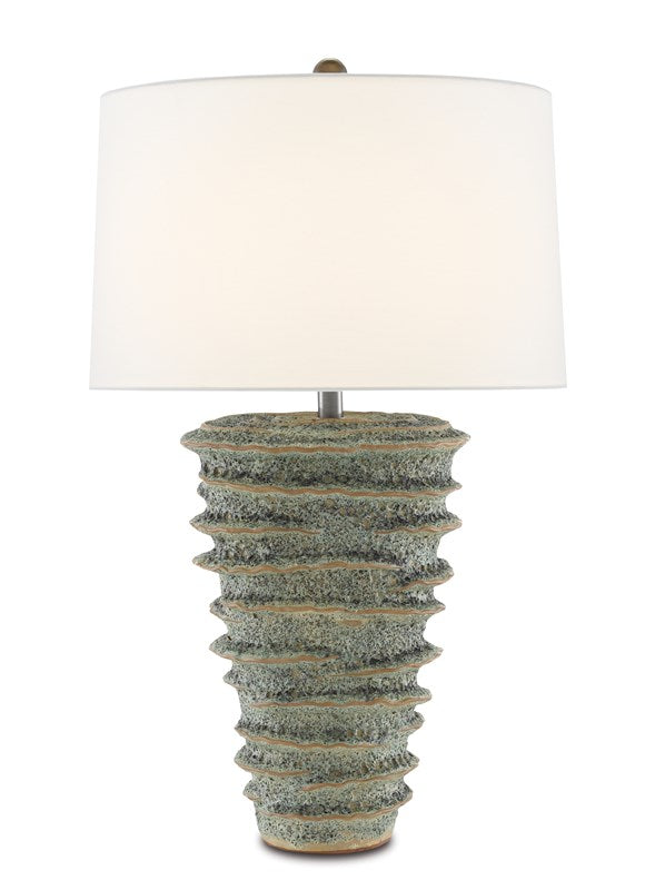 Currey and Company Sunken Green Table Lamp 6000-0682