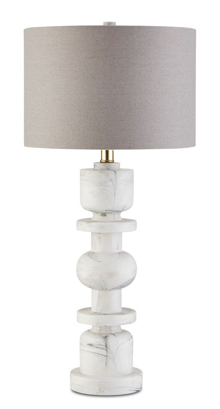 Currey and Company Sasha White Table Lamp 6000-0687