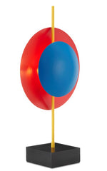 Currey and Company Mister M Red and Blue Disc Table Lamp 6000-0732