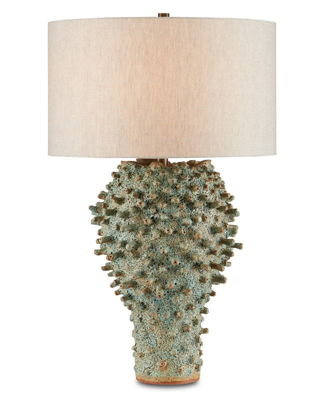 Currey and Company Sea Urchin Green Table Lamp 6000-0744