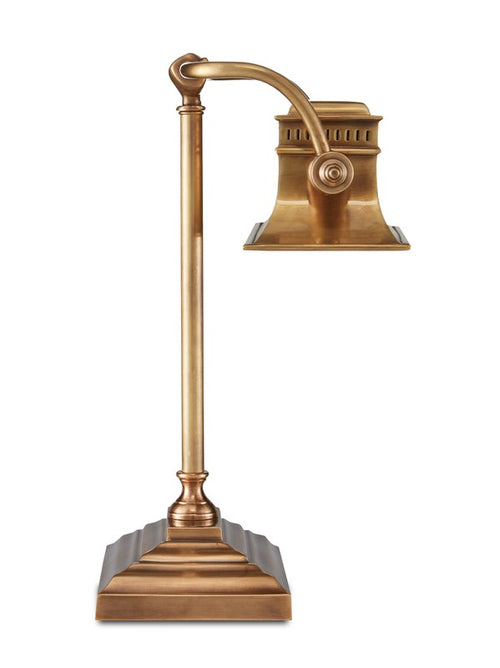 Currey and Company Malvasia Brass Desk Lamp 6000-0758