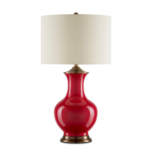 Currey and Company Lilou Red Table Lamp 6000-0840