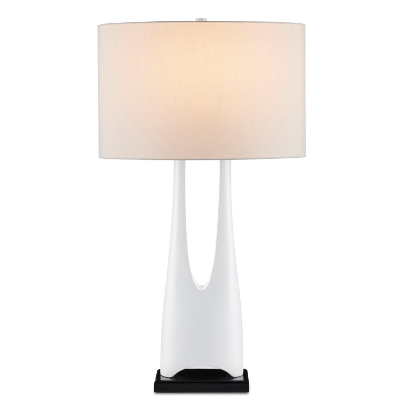 Currey and Company La Porta White Table Lamp 6000-0853