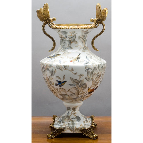 Lovecup Bronze Dragonfly Accent Vase -Tessa L312