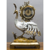 Lovecup Porcelain Peacock Clock with Bronze Ormolu Accents L314