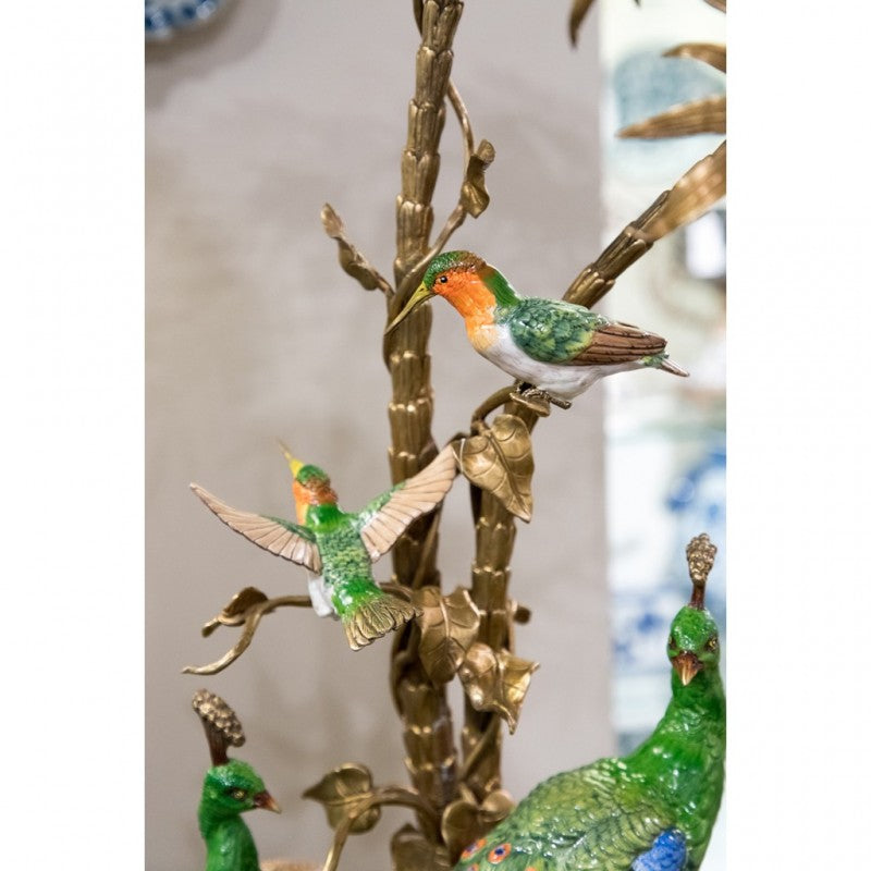 Lovecup Porcelain Peacock Palm Garden L337