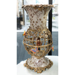 Lovecup Bronze Bird Cage Vase with Parrot L338