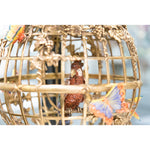 Lovecup Bronze Bird Cage Vase with Parrot L338