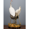 Lovecup PORCELAIN DOUBLE CRANE WITH BRONZE