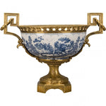 Lovecup Loving Cup Basin with Bronze Ormolu and Blue Willow L346