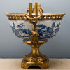 Lovecup Loving Cup Basin with Bronze Ormolu and Blue Willow L346