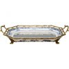 Lovecup MIRROR PORCELAIN TRAY WITH BRONZE ORMOLU L348