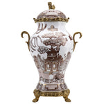 Lovecup Foo Dog Lidded Jar With Bronze- Imperial Palace L368