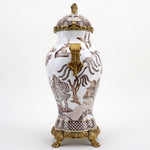 Lovecup Foo Dog Lidded Jar With Bronze- Imperial Palace L368