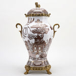 Lovecup Foo Dog Lidded Jar With Bronze- Imperial Palace L368