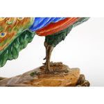 Lovecup Porcelain and Bronze Peacock Figurine L377