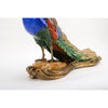 Lovecup Porcelain and Bronze Peacock Figurine L377