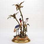 Lovecup Birds and Palm Tree Bronze Ormolu Figurine L384