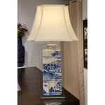 Lovecup Village Jar Table Lamp Blue and White L403