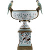 Lovecup Porcelain Vase Double Bird Handle With Bronze Ormolu L410