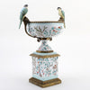 Lovecup Porcelain Vase Double Bird Handle With Bronze Ormolu L410