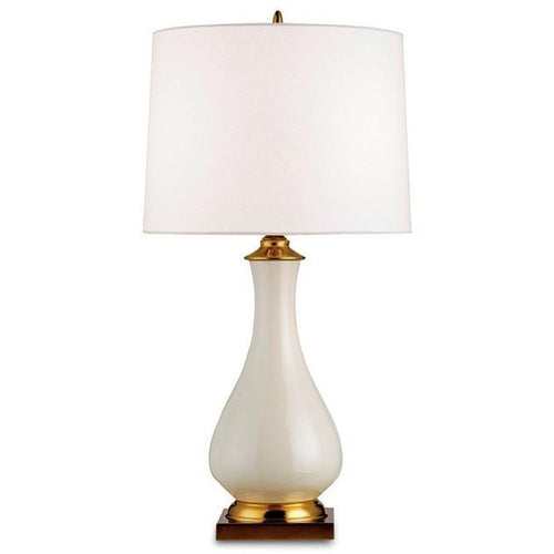 Currey and Company Lynton Table Lamp, White 6425 - LOVECUP