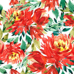 Contemporary Red Flowers Wallpaper Chic