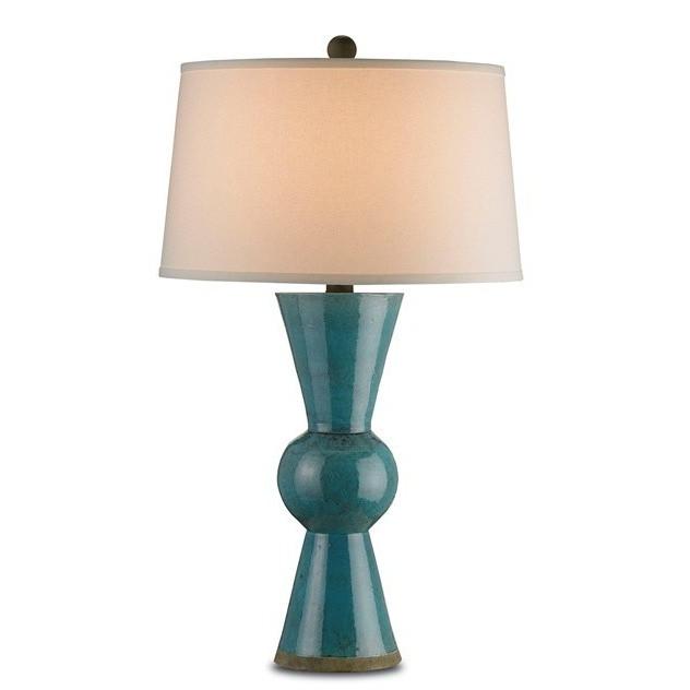 Currey and Company Upbeat Table Lamp, Teal 6896 - LOVECUP