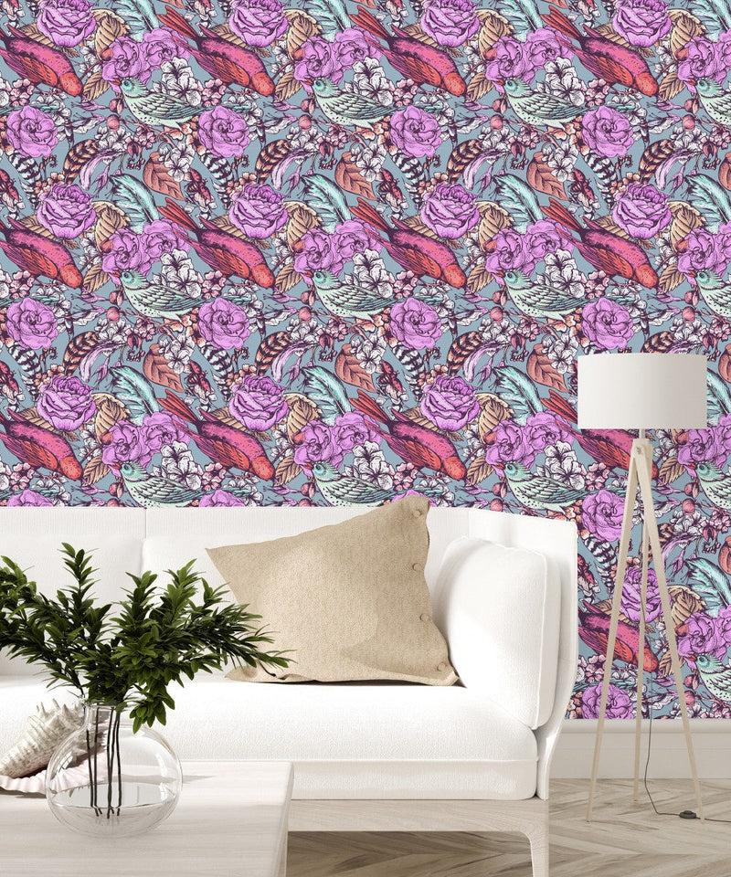 Brightly Vintage Floral Wallpaper