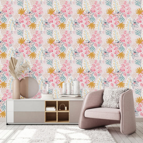 Stylish Brightly Leaves Wallpaper Fashionable