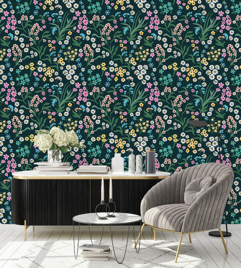 Fashionable Little Flowers Wallpaper Vogue