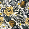 Voguish Pineapple and Flowers Wallpaper Tasteful
