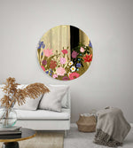 Flowers Printed Mirror Acrylic Circles