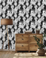 Black and White Parrots Wallpaper