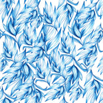 Stylish Blue Leaves Wallpaper Fashionable