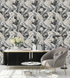 Black and White Toucan Pattern Wallpaper