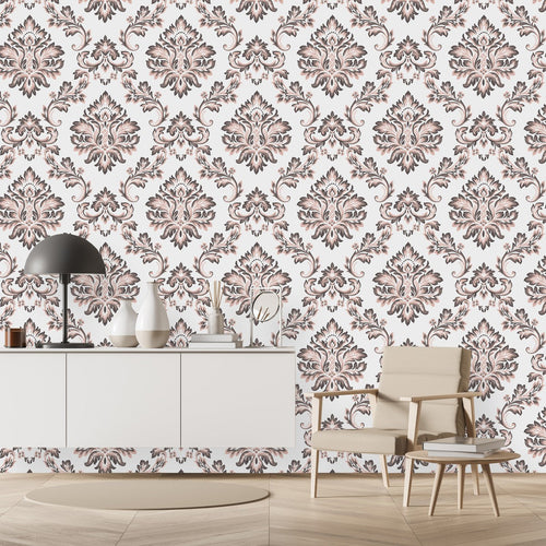 Beige Vintage Pattern Wallpaper