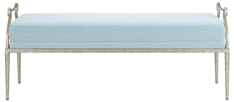 Currey and Company Genevieve Spa Silver Bench 7000-0002