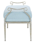 Currey and Company Genevieve Spa Silver Bench 7000-0002
