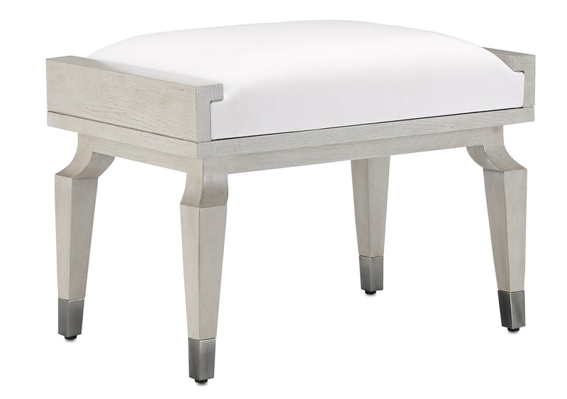 Currey and Company Serena Muslin Ottoman 7000-0081