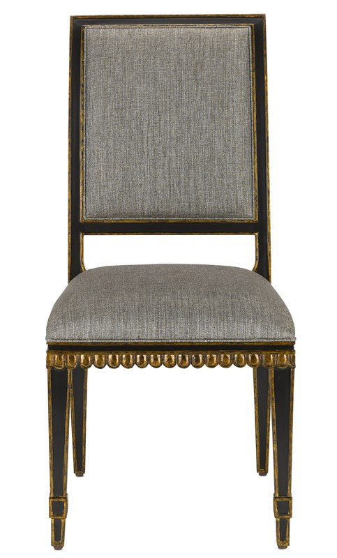 Currey and Company Ines Peppercorn Black Chair 7000-0163