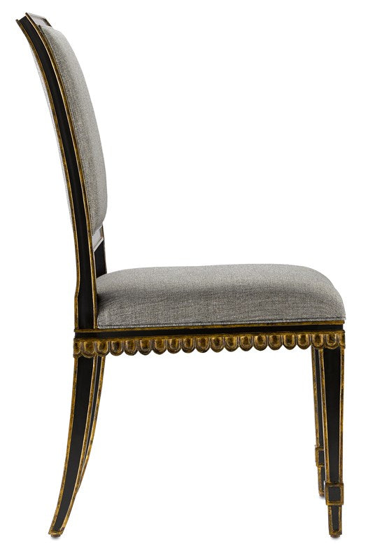 Currey and Company Ines Peppercorn Black Chair 7000-0163