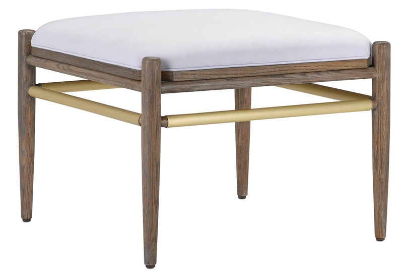 Currey and Company Visby Muslin Pepper Ottoman 7000-0281