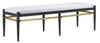 Currey and Company Visby Muslin Black Bench 7000-0311