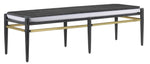 Currey and Company Visby Muslin Black Bench 7000-0311